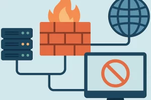 服务器与防火墙之间的安全通信结构示意图