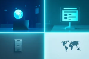 CN2 线路适用场景矩阵：展示四象限业务场景对比