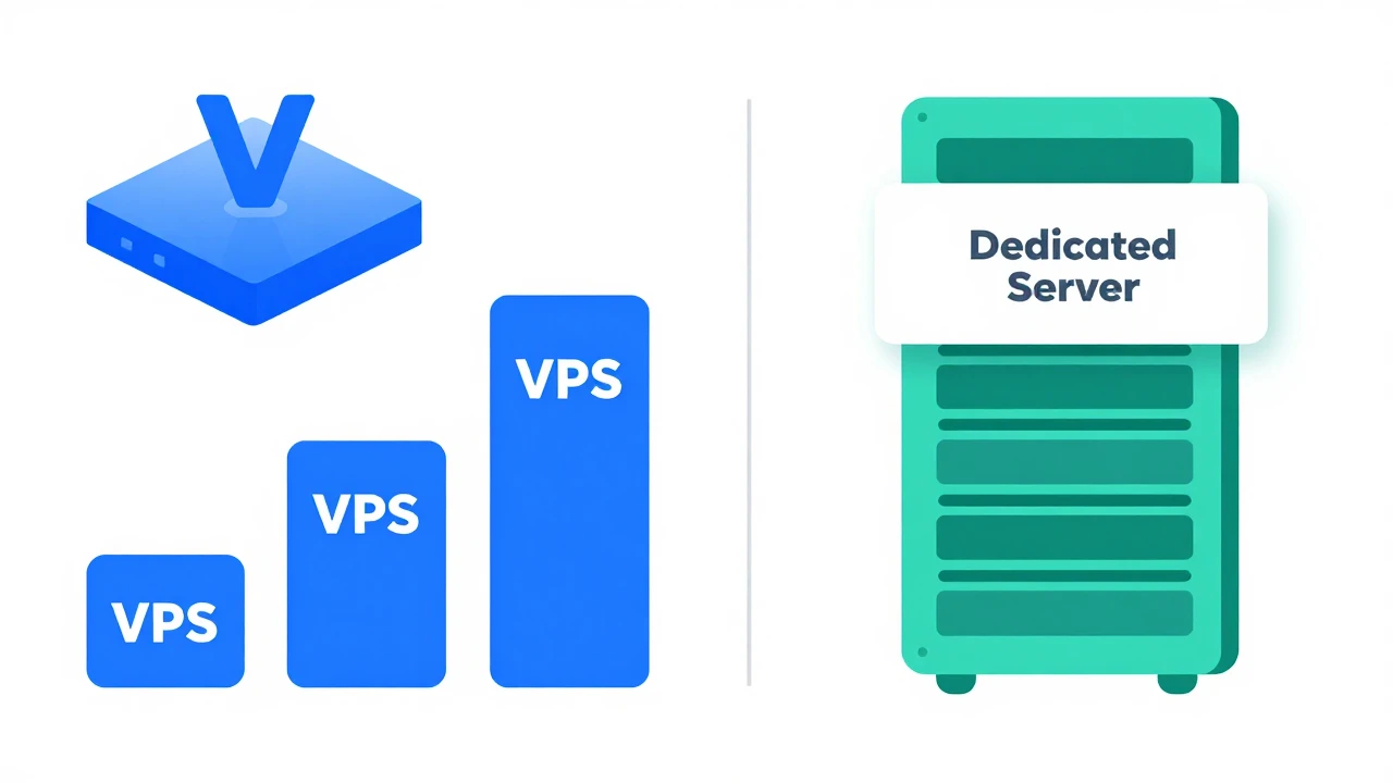 高配 VPS 与独立服务器的成本和资源对比