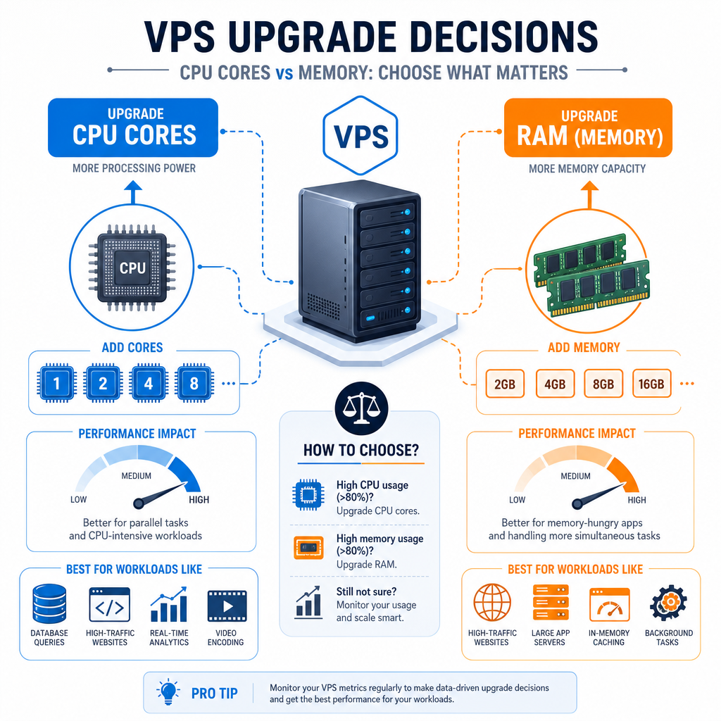 VPS升级指南：先加 CPU 还是内存？一篇讲清思路
