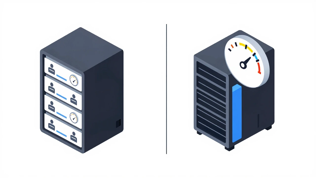 虚拟主机与 VPS 资源对比示意图