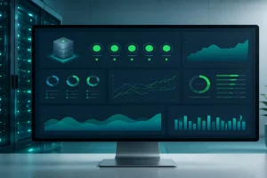 Hostease VPS 实测 - 服务器控制面板与性能监控界面