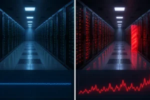 白天与晚高峰时段数据中心网络状态对比