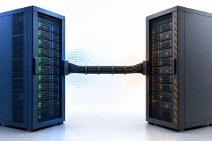 免备案 VPS 迁移前检查的封面图，展示新旧服务器迁移关系。