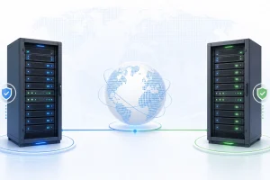 权威 DNS 主备节点与域名解析关系示意