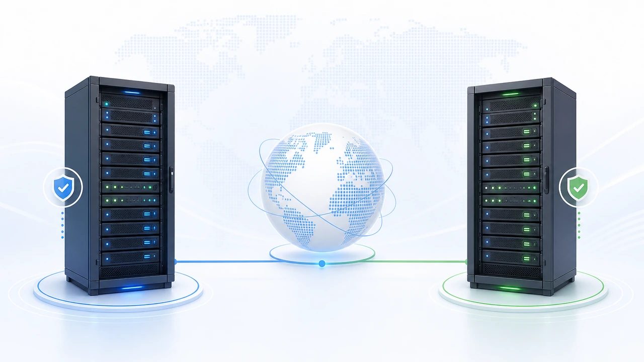 权威 DNS 主备节点与域名解析关系示意