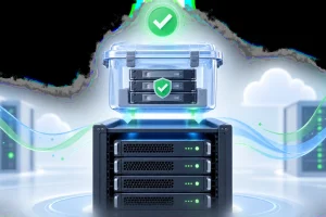 BorgBackup 压缩去重备份与恢复验证封面图：服务器数据归档到独立备份箱