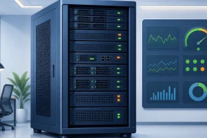 Node Exporter 容量告警主题封面，服务器与状态指示表达监控风险